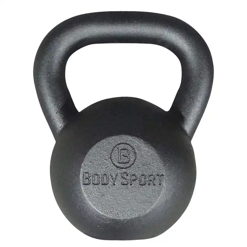 Body Sport Cast Iron Kettlebell, 30 lb. – At-Home Gym Equipment – Kettlebell Free Weights – Strength & Core Training Equipment – Cast Iron Resistance Workout Gear