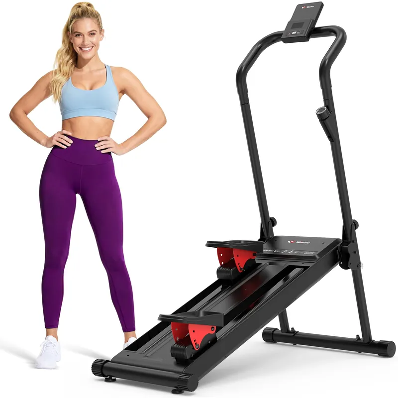 Winfita Magnetic Stair Stepper for Home, 77 LBS Peak Resistance with No Limited Adjustment, 2 Incline Levels, 12‘‘ Extended Pedal, Folding Vertical Climber with 320 LBS Weight Capacity