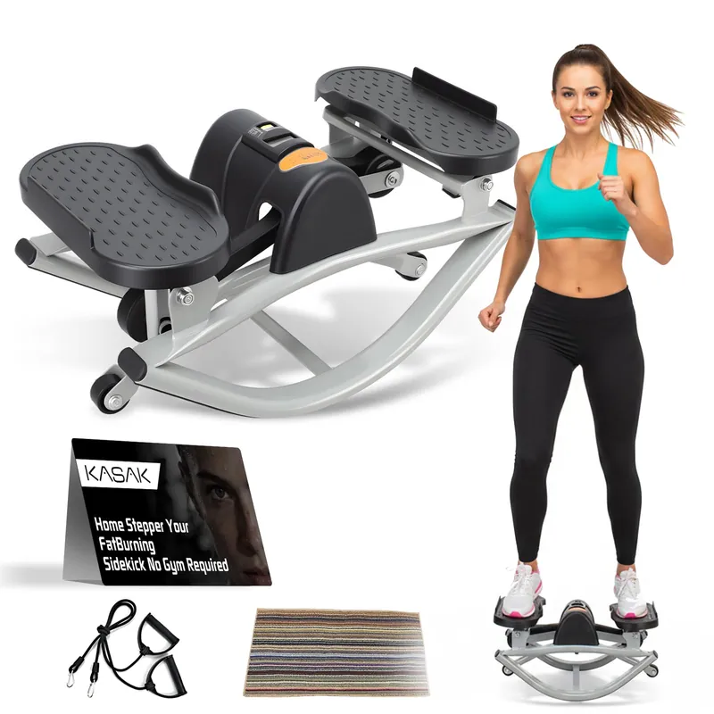 Rocking Fitness Stepper Side to Side Steppers for Exercise at Home Lateral Step Rocker Platform Machine Fit Workout Equipment for Women Mini Portable Vertical Climber Machines