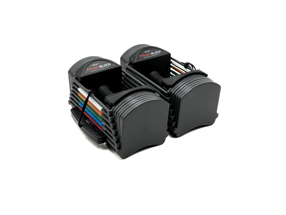 PowerBlock Sport 24 Adjustable Dumbbells, Sold in Pairs, 3-24 lb. Durable Steel Build, Innovative At Home Workout Equipment, All-in-One Exercise Product, Strength Training