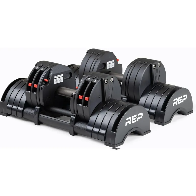 REP Fitness Adjustable Dumbbells Set - Quickdraw, Multiple Weight Ranges, Non-Slip
