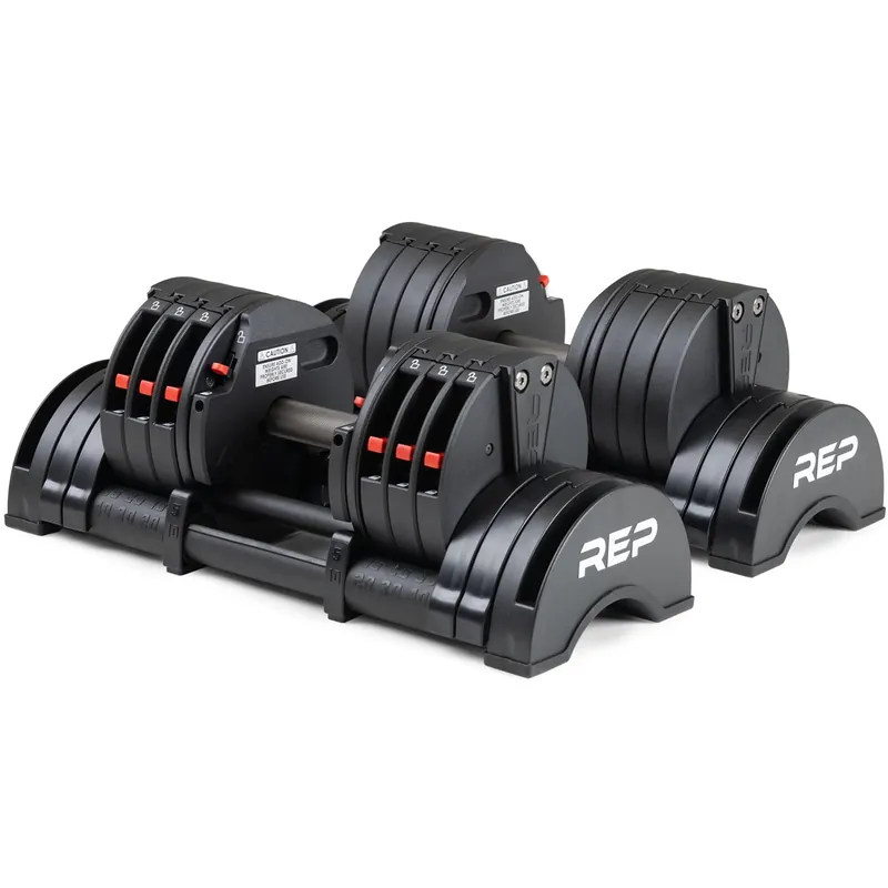 REP Fitness Adjustable Dumbbell Set - 5-40 Lbs, Quickdraw, Multiple Weight Ranges