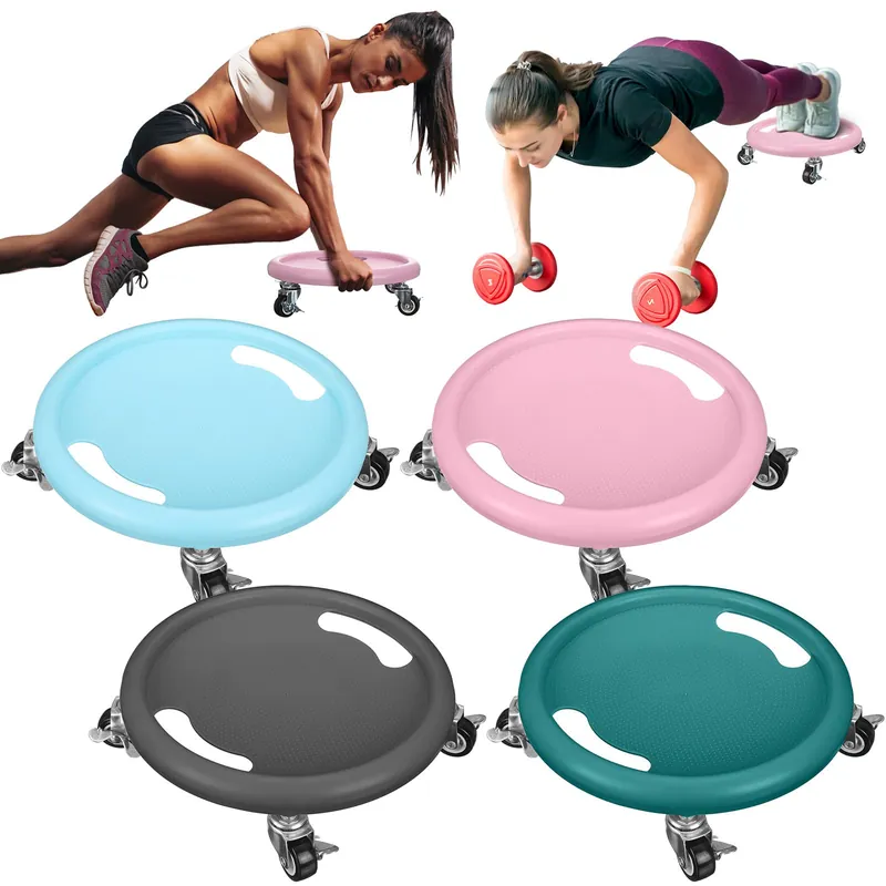 Seenelling 4 Pcs Abdominal Exercise Roller Wheel Abdominal Exercise Sliders for Core Workout AB Wheel Exercise Board Abdominal Board Trainer for Abdominal Core Strength Training, AB Workout Equipment