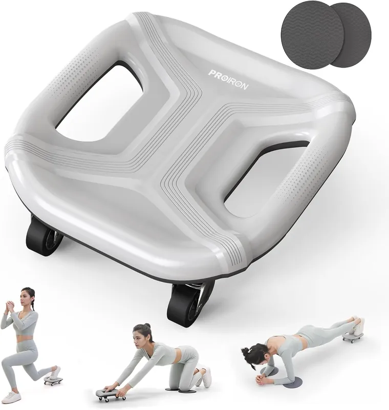 PROIRON Ab Roller with Knee Pads for Abs Workout, Multifunctional Ab Roller Wheel for Abs Workout, Abdominal Roller with Knee Pads, Abdominal Exercises Wheel, Abb Roller (Slide Fitness Trainer)