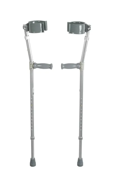 Drive Medical Heavy Duty Bariatric Steel Forearm Crutch, Chrome, Adult