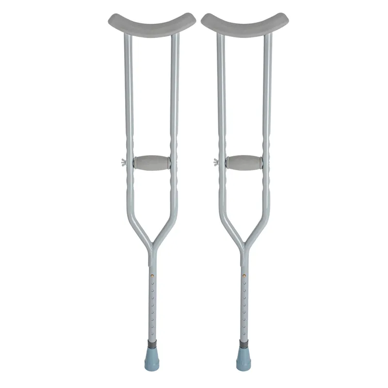 Dynarex Bariatric HD Steel Tall Adult Crutches - Extra Heavy Duty Bariatric Crutches with Underarm Pads, Adjustable Hand Grips, Anti-Slip Tips - 1000lbs Capacity, 1 Pair