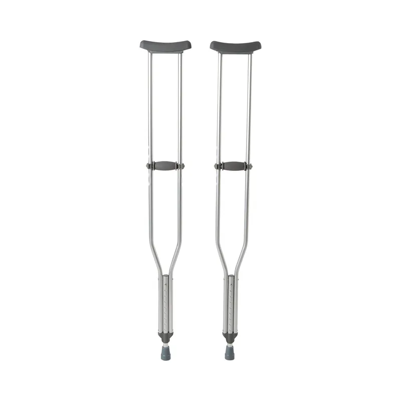 McKesson Aluminum Adjustable Underarm Crutches for Tall Adults, Max 350 lbs, 1 Pair