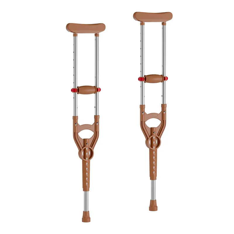Loyoda Adjustable & Shock-Absorbing Crutch with Dual Height Adjustment, Under Arm Crutches for Adults & Kids 4‘3" to 6‘3",Ergonomic Handle & Durable Rubber Tip for Maximum Comfort and Support
