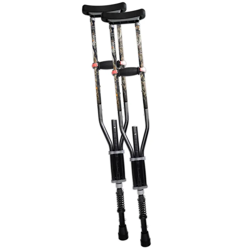 York Nordic - Spring Cushion Crutches Perfect for Sports Injuries and Travel - Heights 4‘7" to 6‘6" - Adjust Down to 22" for Travel