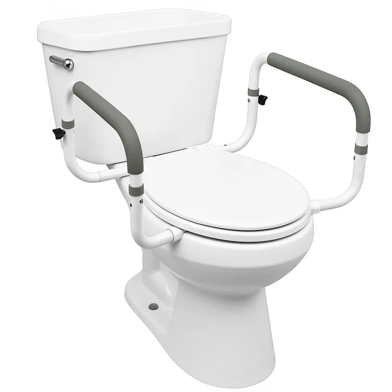 Carex Toilet Safety Frame - Toilet Safety Rails With Adjustable Width - Toilet Rails For Elderly, Handicap, Home Health Care Equipment After Surgery, Supports 300lbs