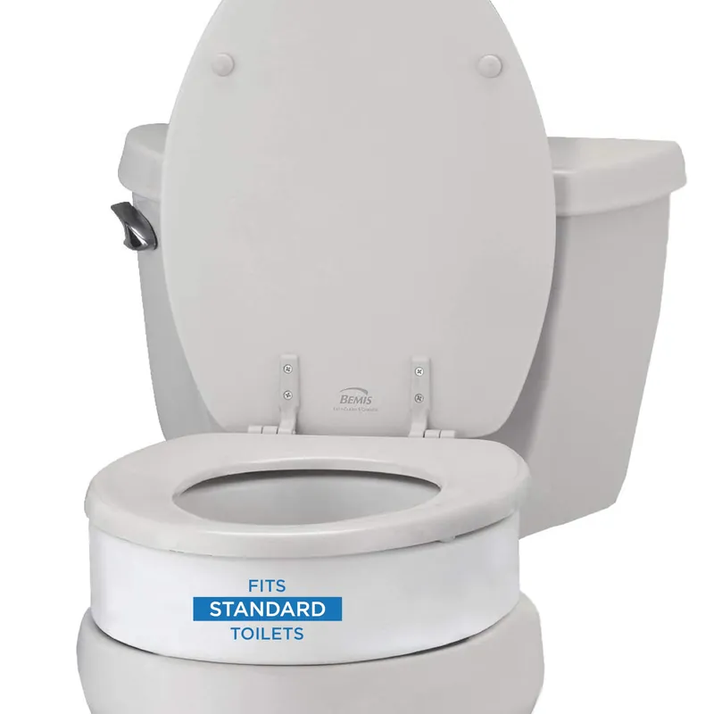 NOVA Raised Toilet Seat for Seniors & Post-Surgery Recovery – Standard Bolt-On Under-Seat Design Uses Existing Toilet Seat & Lid, 3.5” Elevation, 300 lb Capacity, Durable Plastic, Easy Install