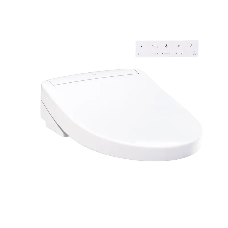 TOTO WASHLET S5 Electronic Bidet Toilet Seat with Instantaneous Water Heating, PREMIST and EWATER+ Wand Cleaning, Elongated, Cotton White - SW3446 01