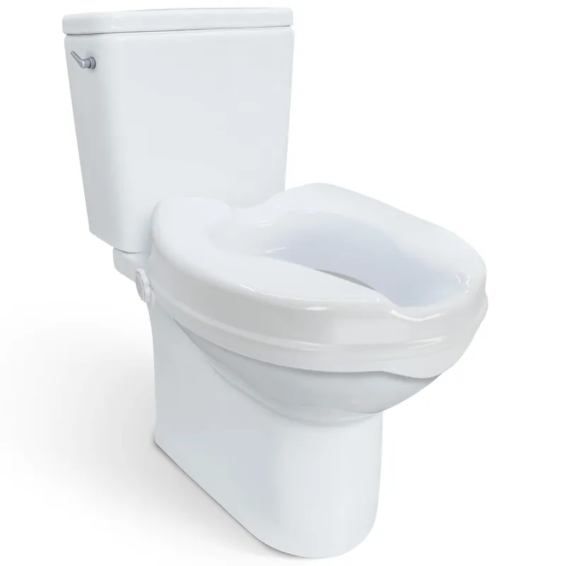 Carex Toilet Seat Riser, Elongated Raised Toilet Seat Adds 2.5 inches to Toilet Height, 300 Pound Weight Capacity Toilet Riser