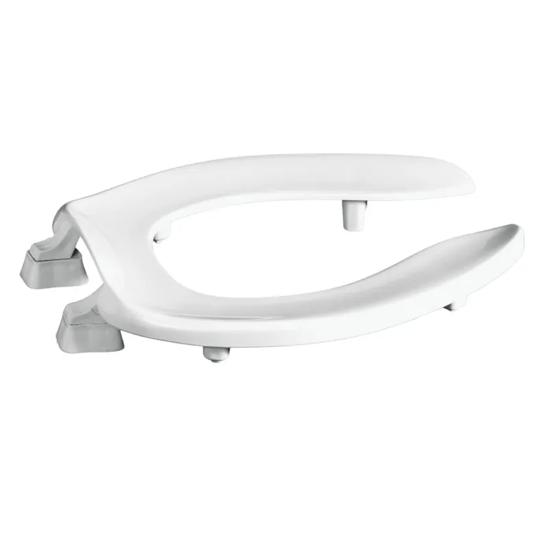Centoco 2 inch Raised Toilet Seat for Seniors, Elongated, Open Front No Cover, Commercial, Plastic, Made in the USA, HL500STSCC-001, White