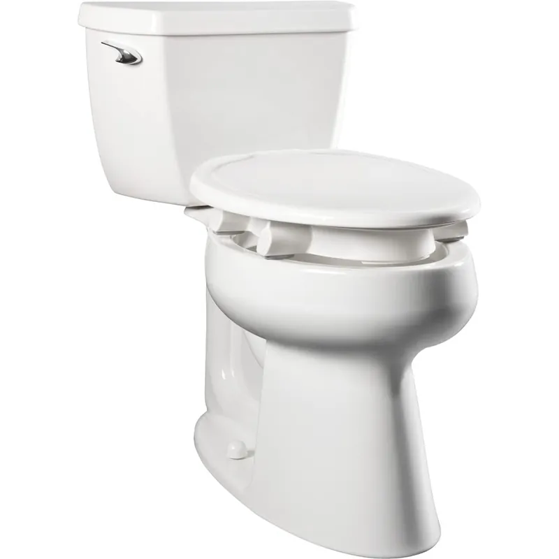 Bemis Assurance 3" Raised Toilet Seat for Seniors, Therapist Preferred for Safety, Secure Hinges, Clean Shield Guard, Elongated, White