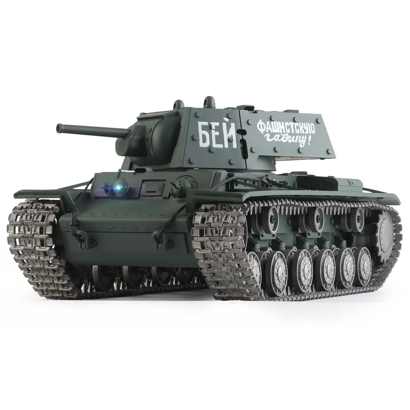 Heng Long Modified Ver. rc Tank 1/16 Soviet KV1 Tank Model 3878(360° & 7000mah & Metal Track & Road & Sprocket & Idle Wheel)