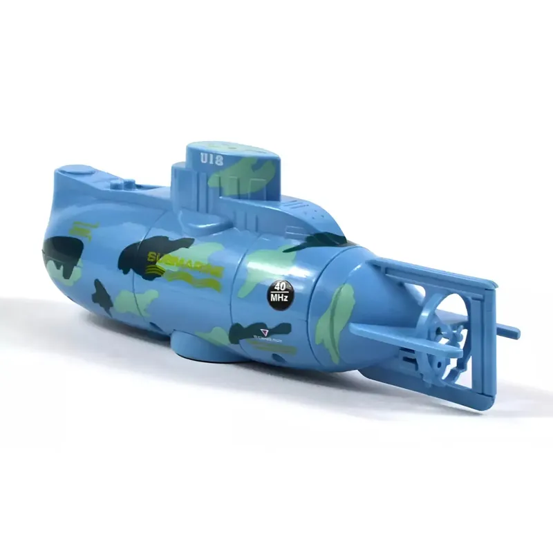 Ouhgnoh Mini RC Boat Toy Remote Control Tourist Submarine Underwater Electric Fish Tank Diving Child‘s Birthday Present(Blue)
