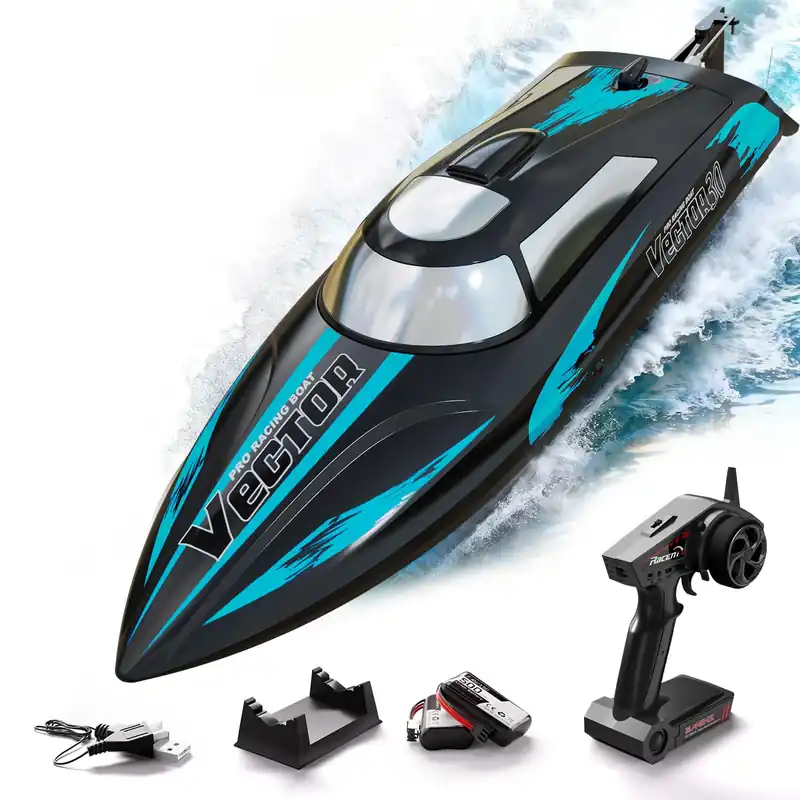volantexrc RC Remote Control Boat for Pool,2.4Ghz Control RC Boats for Adults, Lake Electric Boat with Water Cooling System 2Rechargeable Batteries