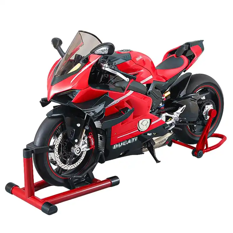 PLAYBUDDY RC Motorcycle Model for Adult, 1/7 Scale Remote Control Motorcycle V4 Top Edition with Ignition System & Smoke Spray, for Biker