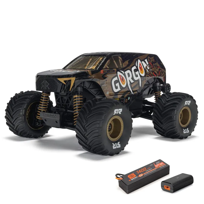 ARRMA RC Truck 1/16 Gorgon GROM 4X4 RTR Brushed Monster Truck (Battery & Charger Included), Bronze, ARA2130T3