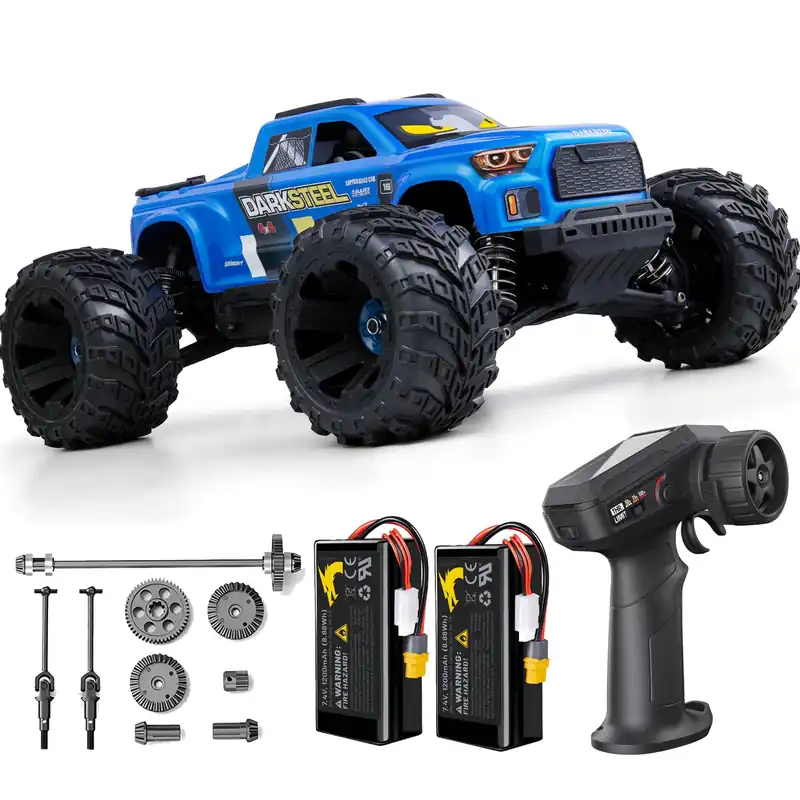 UDIRC 1610PRO Brushless Fast RC Car for Adults, 44+ MPH High Speed RC Truck, 4X4 Off Road All Terrain 2.4Ghz RTR 1 16 Remote Control Car, with 2 Lipo Batteries, Compatible with 3S Lipo
