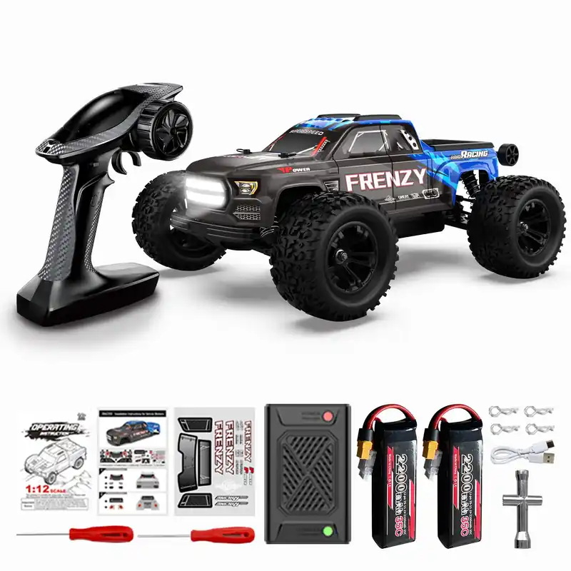 HOSHIPLAY 1/12 Brushless RC Cars for Adults, RC Trucks 4x4 Offroad Waterproof, Electric Powered High Speed Remote Control Car, Fast Extreme All Terrain RC Truggy with 3S Battery for Snow Sand