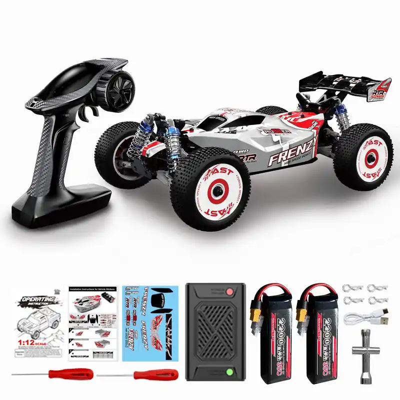 HOSHIPLAY 1 12 4WD Brushless RC Truck for Adults, 4x4 Offroad Fast Brushless Remote Control Car 4WD for Adults with Rechargeable 3S Battery High Speed Remote Control Cars