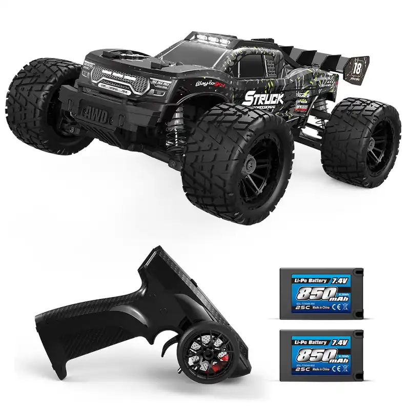HAIBOXING 1 18 RC Car 18872 New Model RC Truck 4X4 Off-Road, 2.4GHz Remote Control Truck 36km/h Speed Splash Waterproof Electronics, Dual Li-Po Batteries Pre-installed and Spare in Box 35 Mins Runtime