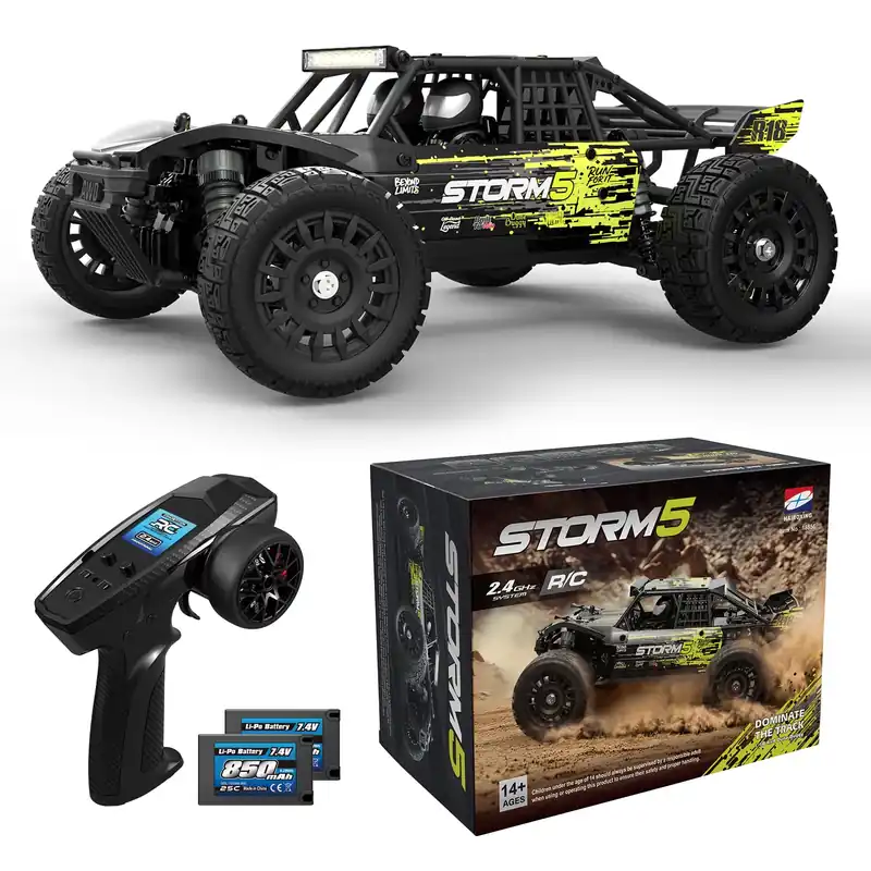 HAIBOXING 1 18 Desert Off-Road RC Truck 18856, RTR Fast 36km/h 4WD Electric Car Splash-Proof, Hobby Grade for Kids, Beginners, and Adults; Dual Batteries for Extended Outdoor Fun - Remote Control Toy