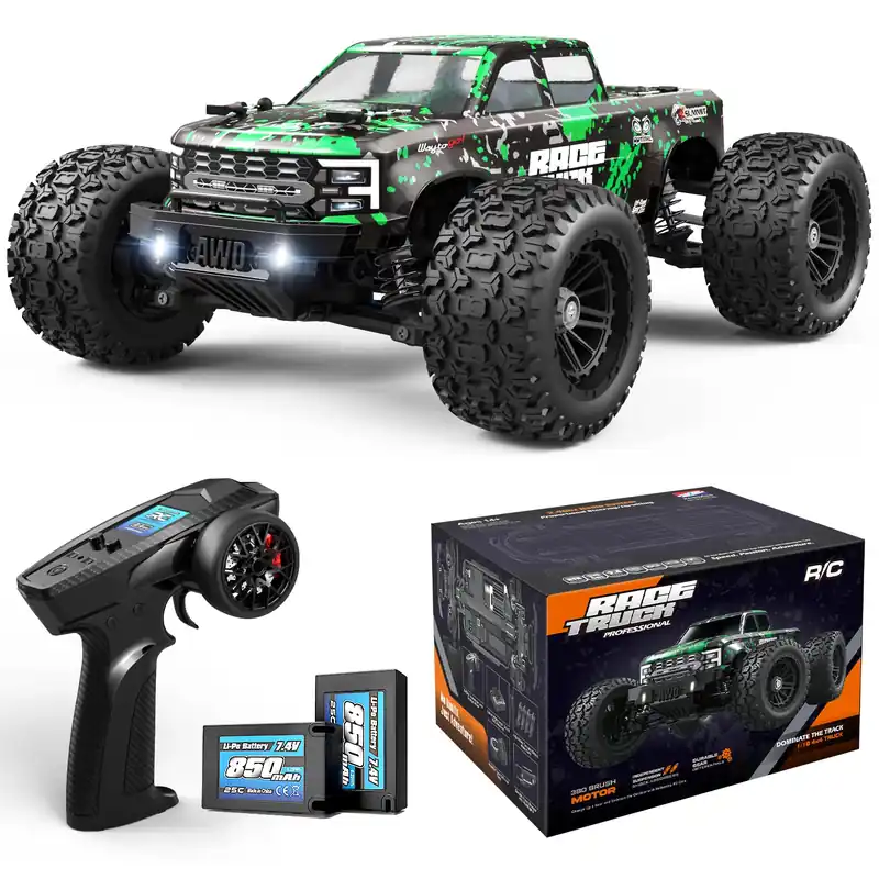 HAIBOXING 1 18 Scale RC Truck 18859E, 4X4 Off-Road Vehicle with Speeds up to 36km/h, Hobby Grade 2.4GHz Remote Control, Water-Resistant Electronics, Two 7.4V Li-Po Batteries for Extended Playtime