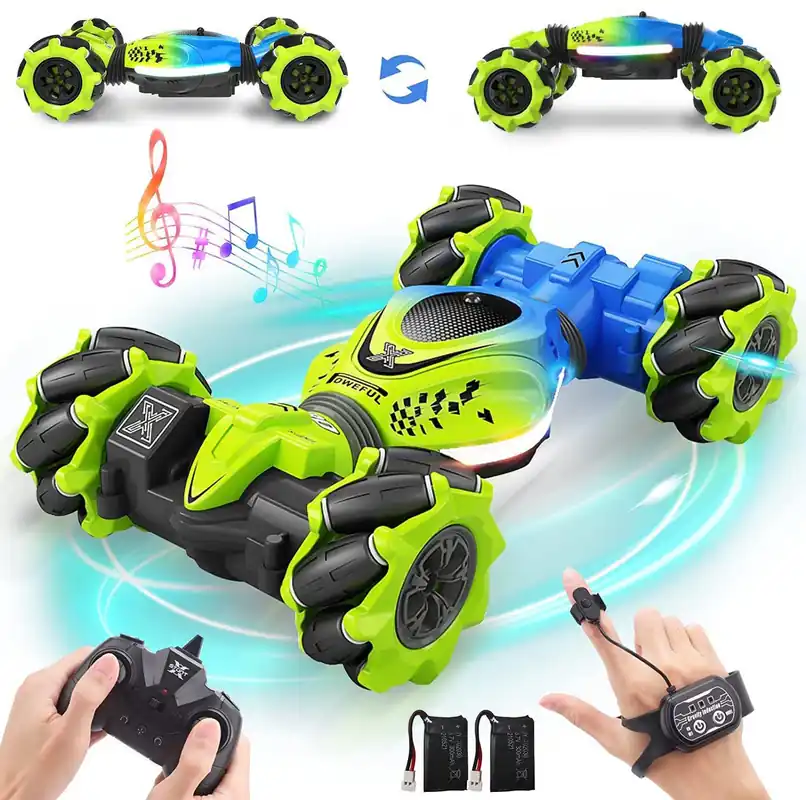 Dysaim Gesture RC Car Hand Controlled Stunt Car for 6-12 yr Boys Girls, 2.4GHz Remote Control Gesture Sensor Toy Drift Twist with Light Music for Kids Birthday Xmas Gift