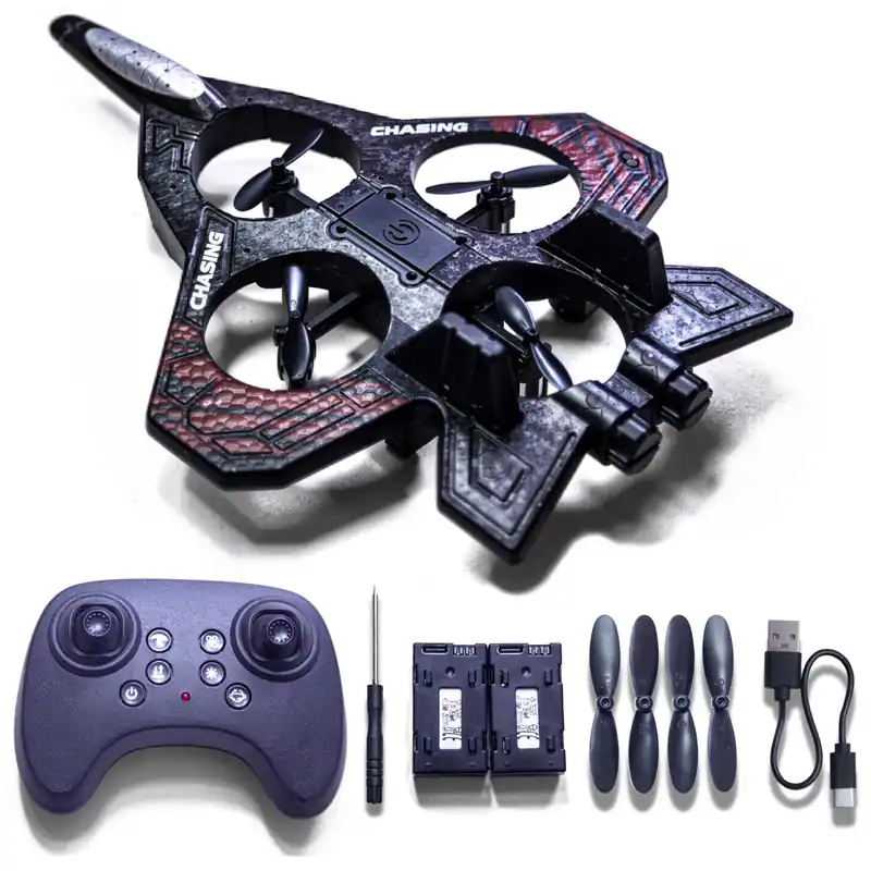 LIHBCAIYI Foam RC Airplane,Remote Control Planes with LED Lights Fighter Jet for Night Flights Outdoor 360° Flip & Spin Stunt Drone Toy for Beginner Adults