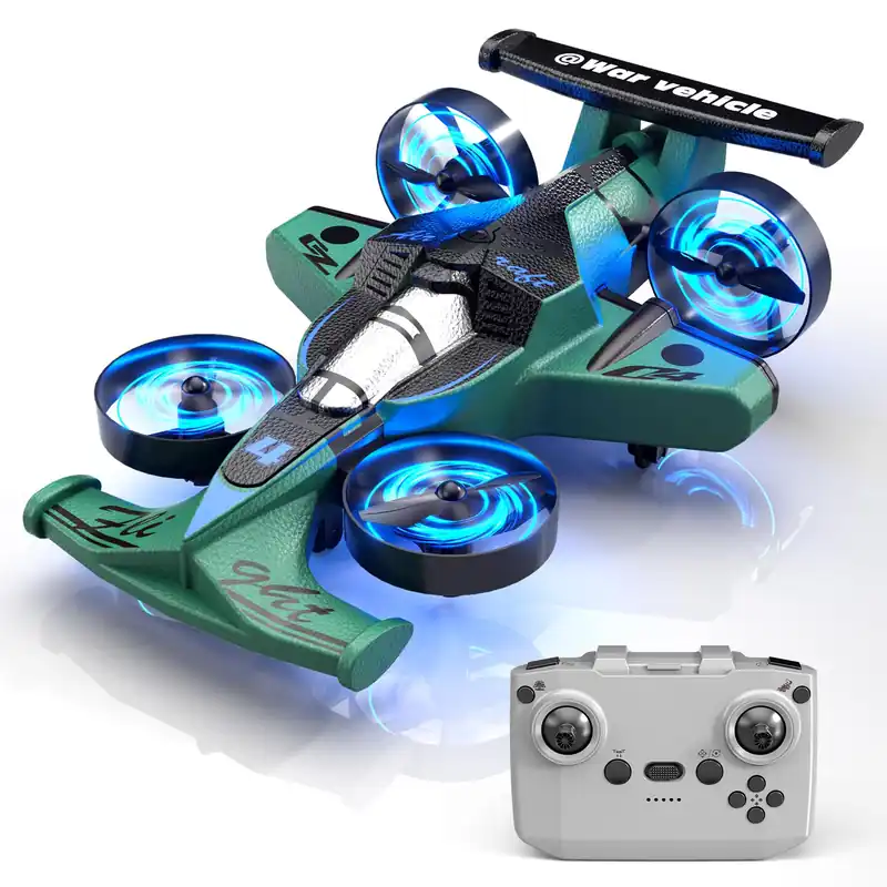 Xelabrion Remote Control Airplane Car Toys for Kids Ages 4-6-8-10-12, 2-In-1 Foam RC Plane Car Jet Mini Drone, Racing Car Stunt Plane Toys for Kids Boys 4 5 6 7 8 9 10 Year Olds Indoor Outdoor Playing