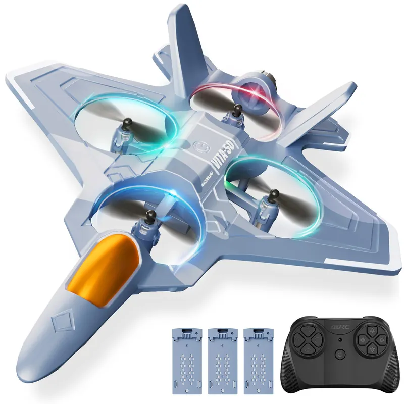 Tubokoro RC Planes with 3 Batteries for Kids Adults, Foam Remote Control Airplane Jet Helicopter Drone Toys for Kids Adults 8-12 12-16, Remote Control Plane Airplane Toys with Led Lights