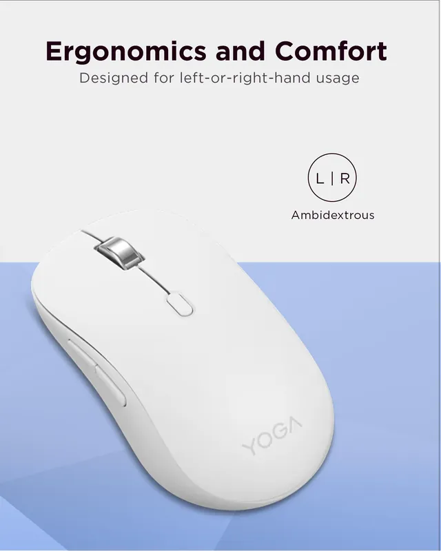 Lenovo Yoga Bluetooth Silent Mouse, 3 Level DPI Adjustment, 36 Month Battery Life