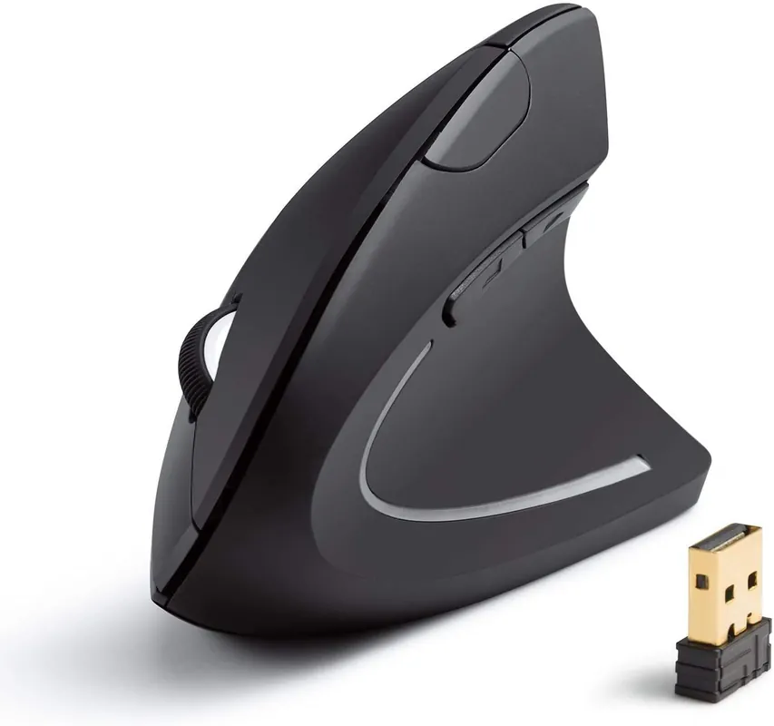 Anker 2.4G Wireless Vertical Ergonomic Optical Mouse for Work, Multi-Device Connectivity
