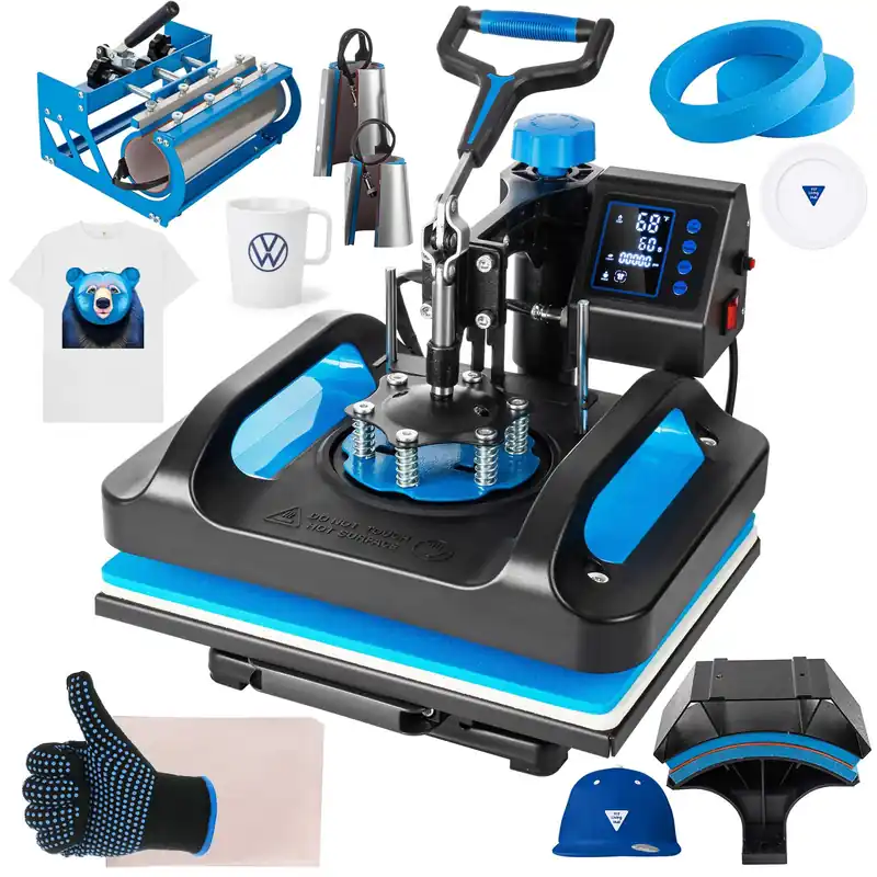 Topdeep Pro Heat Press 15x12 Inch, 8 in 1 Heat Press Machine with 30 OZ Tumbler Press, Swing Away T Shirt Pressing Machine