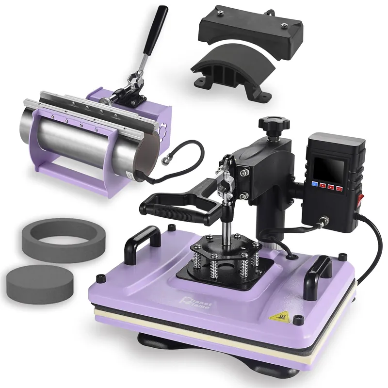 Heat Press Machine 12x15 Inch, 360° Swing Away 5 in 1 Heat Transfer Machine