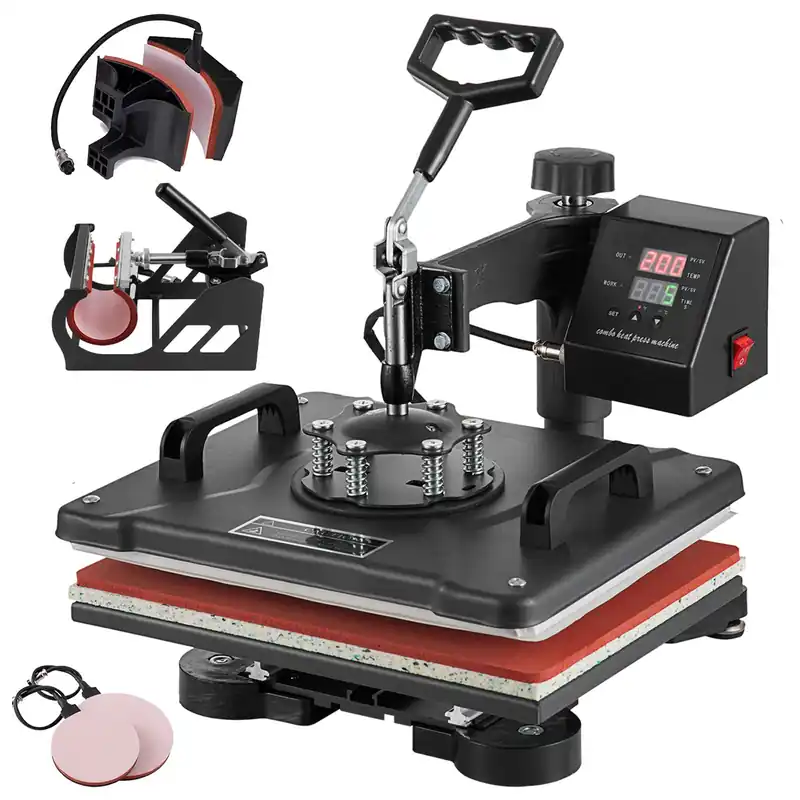 5 in 1 Heat Press Machine, 12x15 inch Swing Away Heat Press for Sublimation