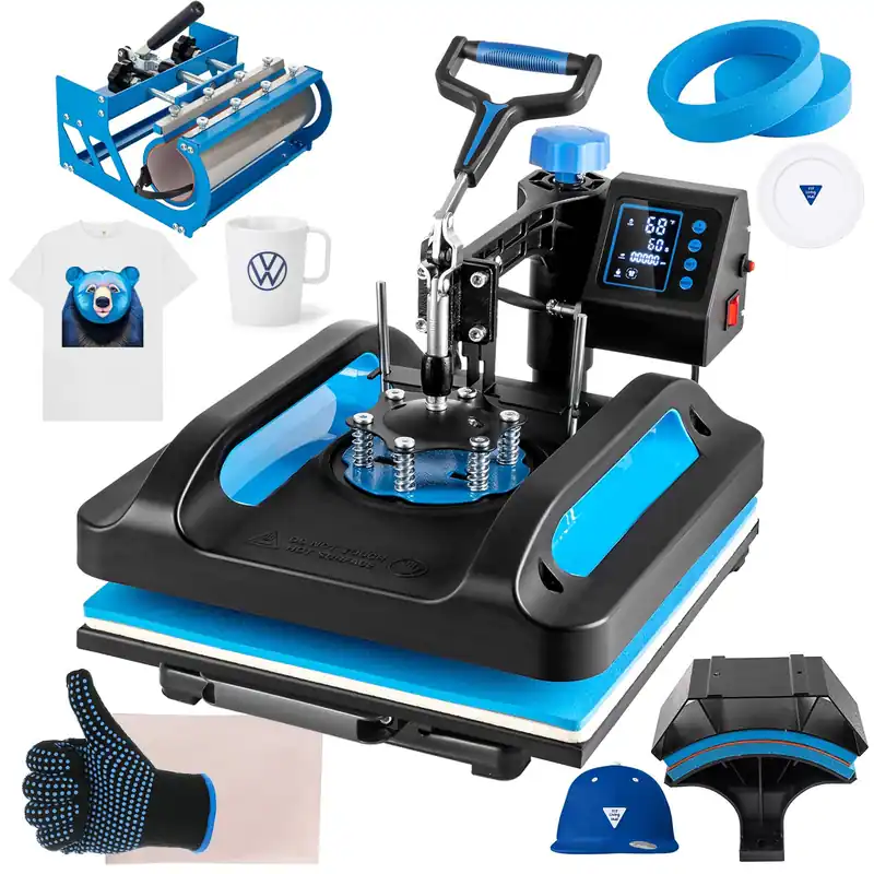 Topdeep Pro Heat Press 15x15 Inch, 5 in 1 Heat Press Machine with 30 OZ Tumbler Press