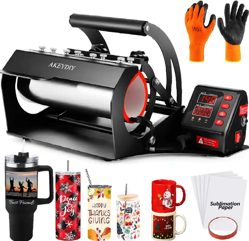 Tumbler Mug Heat Press Machine 30oz 20oz 16oz Sublimation Tumblers Press Glass Jar Cans