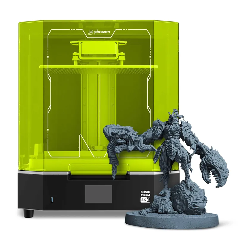 phrozen Sonic Mega 8K S LCD/MSLA Resin 3D Printer, 43 µm High Resolution, 15 inch Mono LCD Screen