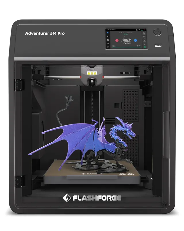 AD5M Pro 3D Printer, CoreXY 600 mm/s Printing Speed, 0.4 & 0.6mm 3s Quick-Swap 280°C Nozzles, 1-Click Auto Leveling