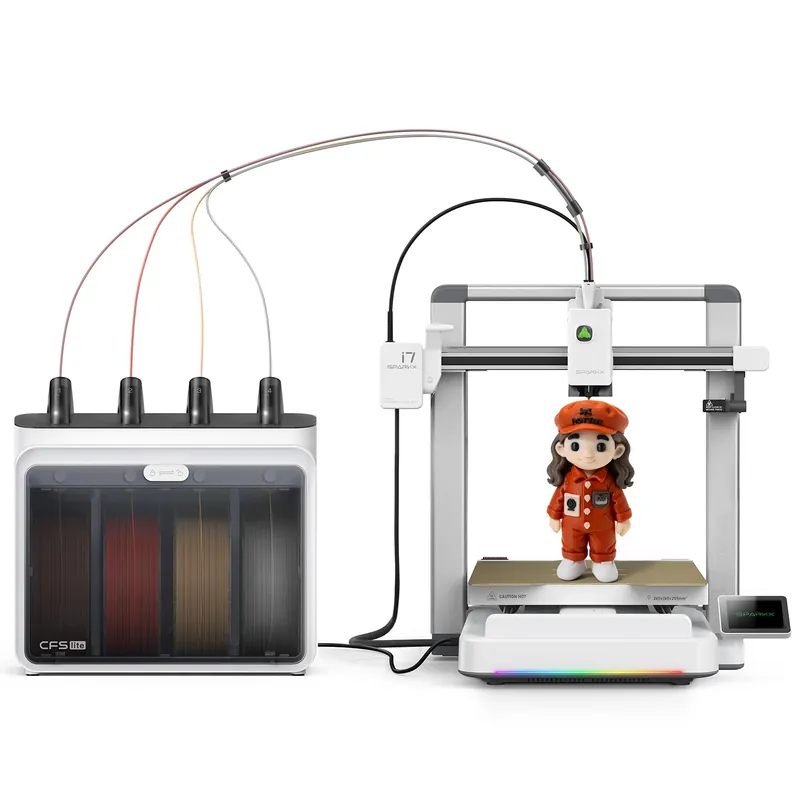 Multi-Color 3D Printer with AI Camera, Auto Leveling, Auto Filament Feeding, Direct Drive Extruder
