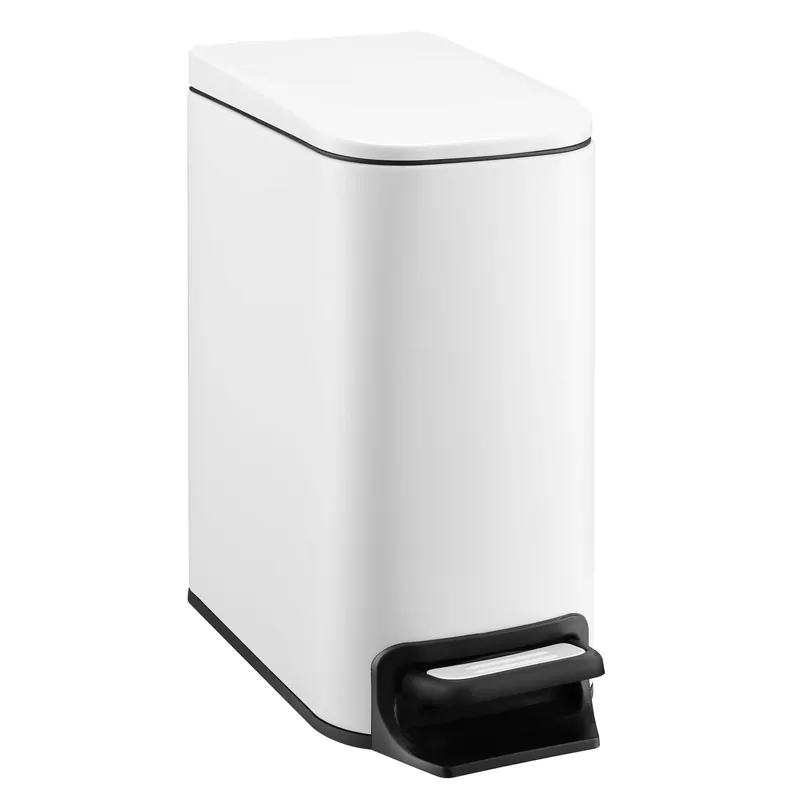 Step Pedal, 6 Liter / 1.6 Gallon Stainless Steel Trash Bin, Small Garbage Cans for Bedroom