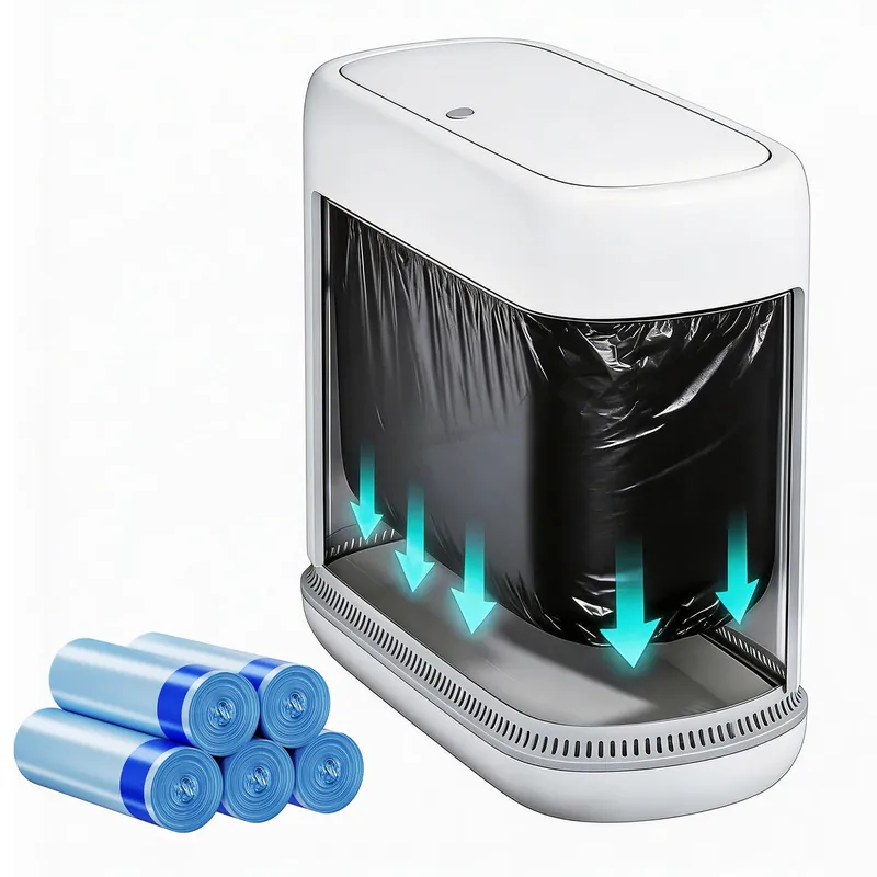 2.3 Gallon Slim Small Bathroom Trash Can with Lid