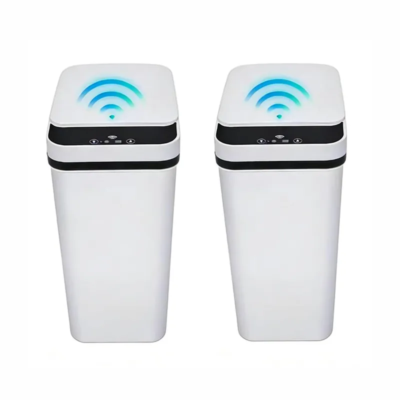 2 Pack Bathroom Trash can,Smart Touchless Trash Can,Automatic Motion Sensor Trash Bin with Lid