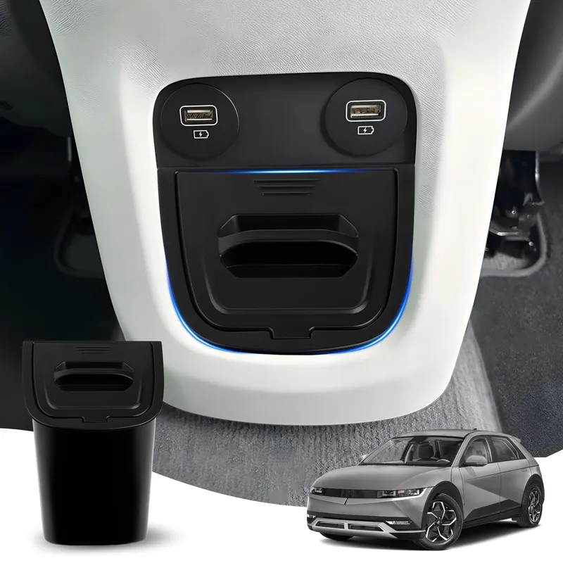 Car Trash Can, Odor-Proof Car Garbage Bin Automotive Center Console Organizer