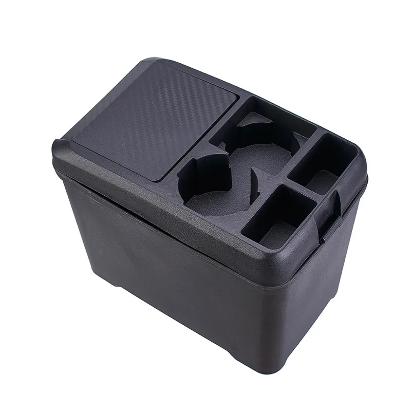 Car Trash Can with Mini Cup Holder, Spacious Backseat Floor Organizer Leak-Proof Vehicle Trash Can Bin Waste Container with Lip