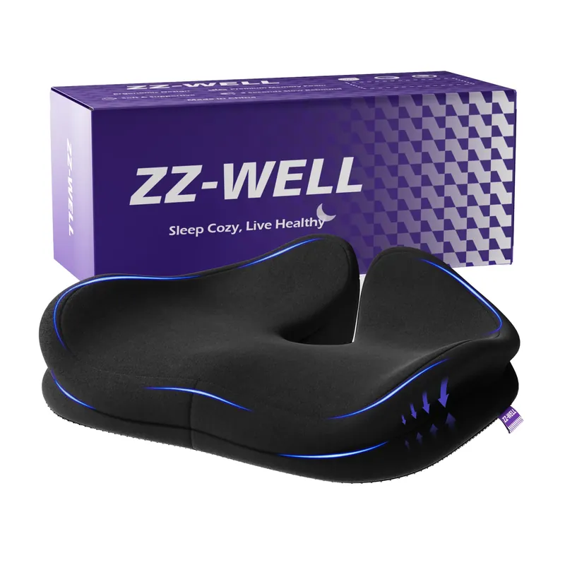 Seat Cushions for Office Chairs - Patented Coccyx Cushion for Tailbone Pain